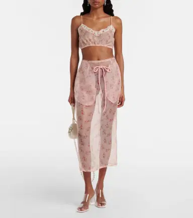 Simone Rocha Floral lace-trimmed bra top | Thumbnail 2 Simone Rocha Floral lace-trimmed bra top | Thumbnail 2