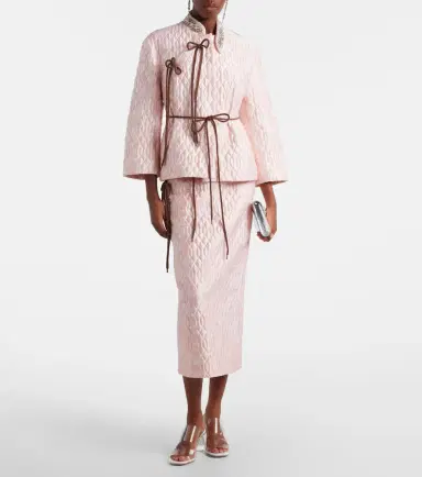 Simone Rocha Floral quilted pencil skirt | Thumbnail 2 Simone Rocha Floral quilted pencil skirt | Thumbnail 2