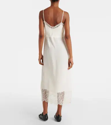 Simone Rocha Lace-trimmed crêpe de chine slip dress | Thumbnail 5 Simone Rocha Lace-trimmed crêpe de chine slip dress | Thumbnail 5