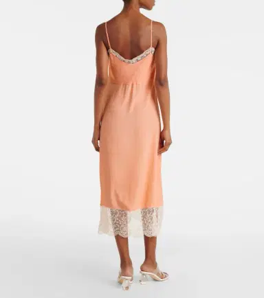 Simone Rocha Lace-trimmed crêpe de chine slip dress | Thumbnail 4 Simone Rocha Lace-trimmed crêpe de chine slip dress | Thumbnail 4