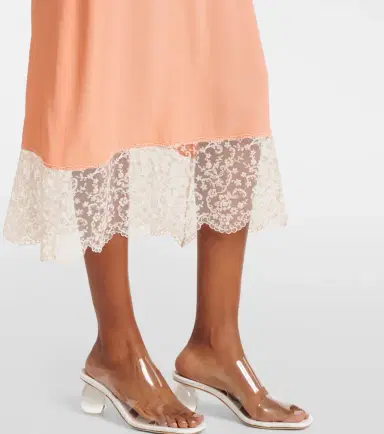 Simone Rocha Lace-trimmed crêpe de chine slip dress | Thumbnail 5 Simone Rocha Lace-trimmed crêpe de chine slip dress | Thumbnail 5