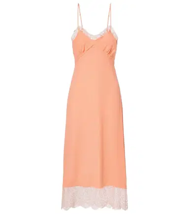 Simone Rocha Lace-trimmed crêpe de chine slip dress | Thumbnail 1 Simone Rocha Lace-trimmed crêpe de chine slip dress | Thumbnail 1