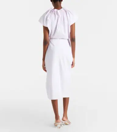 Simone Rocha Pleated cotton pencil skirt | Thumbnail 5 Simone Rocha Pleated cotton pencil skirt | Thumbnail 5