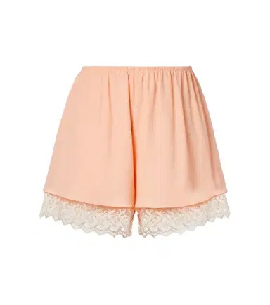 Simone Rocha Lace-trimmed satin shorts | Thumbnail 1 Simone Rocha Lace-trimmed satin shorts | Thumbnail 1