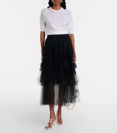 Simone Rocha Embellished wool and silk top | Thumbnail 3 Simone Rocha Embellished wool and silk top | Thumbnail 3