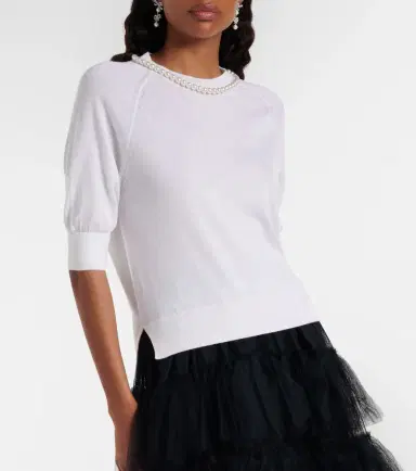 Simone Rocha Embellished wool and silk top | Thumbnail 6 Simone Rocha Embellished wool and silk top | Thumbnail 6