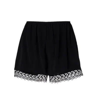 Simone Rocha Lace-trimmed satin shorts | Thumbnail 1 Simone Rocha Lace-trimmed satin shorts | Thumbnail 1