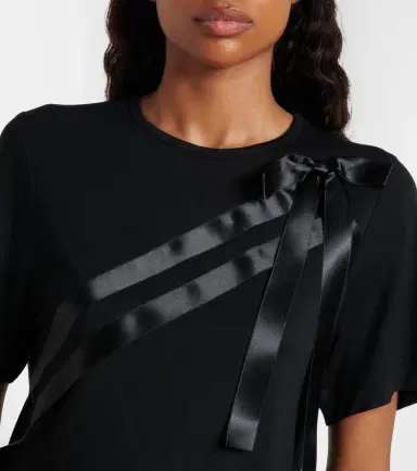 Simone Rocha Bow-detail jersey T-shirt | Thumbnail 4 Simone Rocha Bow-detail jersey T-shirt | Thumbnail 4