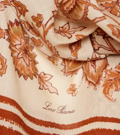 Loro Piana Floral cashmere and silk scarf | Thumbnail 2 Loro Piana Floral cashmere and silk scarf | Thumbnail 2