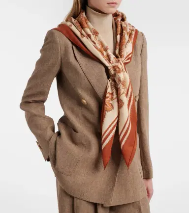 Loro Piana Floral cashmere and silk scarf | Thumbnail 5 Loro Piana Floral cashmere and silk scarf | Thumbnail 5