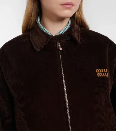 Miu Miu Oversized cotton corduroy blouson jacket | Thumbnail 5 Miu Miu Oversized cotton corduroy blouson jacket | Thumbnail 5
