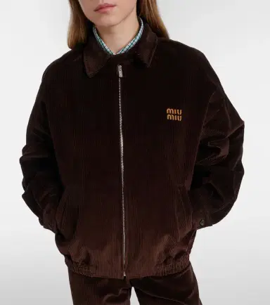 Miu Miu Oversized cotton corduroy blouson jacket | Thumbnail 6 Miu Miu Oversized cotton corduroy blouson jacket | Thumbnail 6
