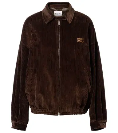 Miu Miu Oversized cotton corduroy blouson jacket | Thumbnail 1 Miu Miu Oversized cotton corduroy blouson jacket | Thumbnail 1