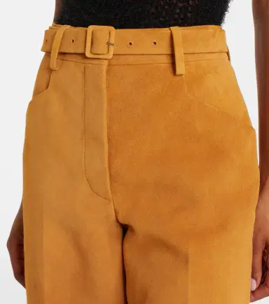 Gabriela Hearst Norman belted suede wide-leg pants | Thumbnail 3 Gabriela Hearst Norman belted suede wide-leg pants | Thumbnail 3