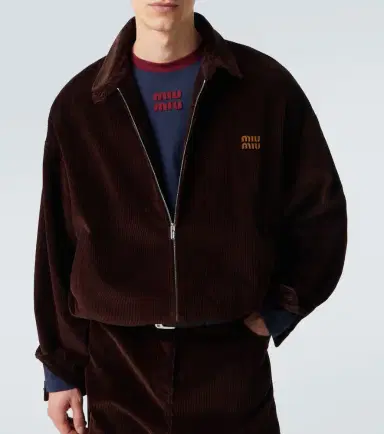 Miu Miu Cotton corduroy blouson jacket | Thumbnail 7 Miu Miu Cotton corduroy blouson jacket | Thumbnail 7