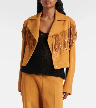 Gabriela Hearst Azra embellished fringed suede jacket | Thumbnail 4 Gabriela Hearst Azra embellished fringed suede jacket | Thumbnail 4