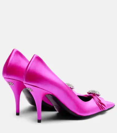 Balenciaga Avenue Palazzo 90 embellished satin pumps | Thumbnail 4 Balenciaga Avenue Palazzo 90 embellished satin pumps | Thumbnail 4