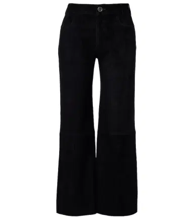 STOULS Lilou cropped suede wide-leg pants | Thumbnail 1 STOULS Lilou cropped suede wide-leg pants | Thumbnail 1