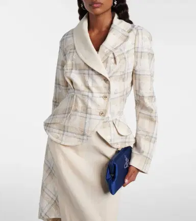 Vivienne Westwood Stormy tartan cotton-blend jacket | Thumbnail 3 Vivienne Westwood Stormy tartan cotton-blend jacket | Thumbnail 3