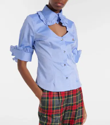 Vivienne Westwood Toulouse Frill cutout cotton poplin shirt | Thumbnail 2 Vivienne Westwood Toulouse Frill cutout cotton poplin shirt | Thumbnail 2