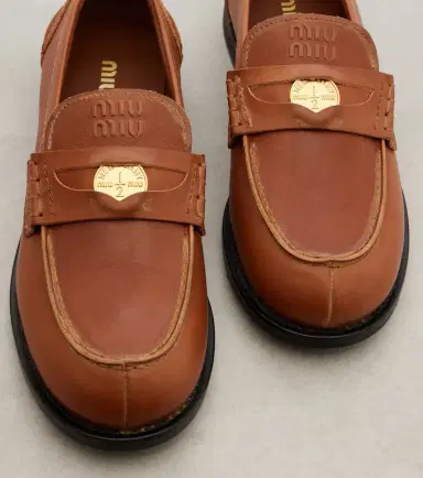 Miu Miu Leather penny loafers | Thumbnail 2 Miu Miu Leather penny loafers | Thumbnail 2