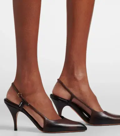 Miu Miu Leather slingback pumps | Thumbnail 6 Miu Miu Leather slingback pumps | Thumbnail 6