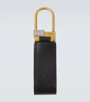 Saint Laurent Tiny Cassandre leather keychain | Thumbnail 3 Saint Laurent Tiny Cassandre leather keychain | Thumbnail 3