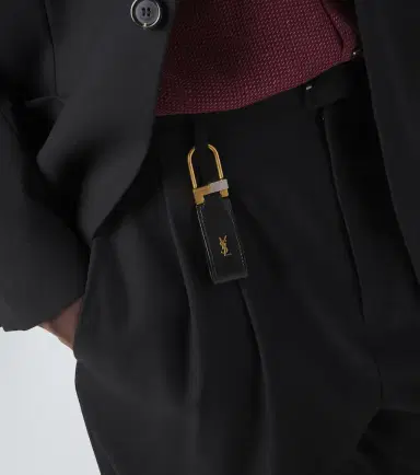Saint Laurent Tiny Cassandre leather keychain | Thumbnail 4 Saint Laurent Tiny Cassandre leather keychain | Thumbnail 4