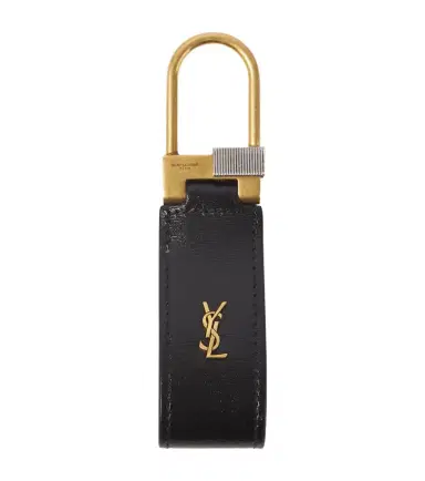 Saint Laurent Tiny Cassandre leather keychain | Thumbnail 1 Saint Laurent Tiny Cassandre leather keychain | Thumbnail 1