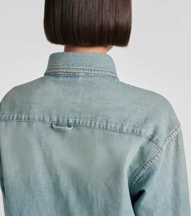 Miu Miu Logo chambray shirt | Thumbnail 4 Miu Miu Logo chambray shirt | Thumbnail 4