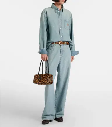 Miu Miu Logo chambray shirt | Thumbnail 7 Miu Miu Logo chambray shirt | Thumbnail 7
