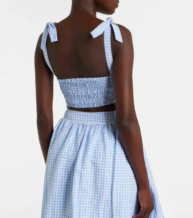 Bananhot Alba gingham cotton poplin crop top | Thumbnail 5 Bananhot Alba gingham cotton poplin crop top | Thumbnail 5