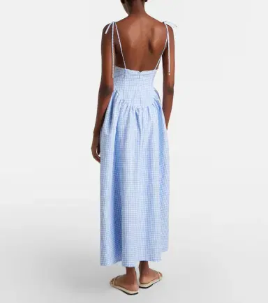 Bananhot Paloma gingham cotton poplin maxi dress | Thumbnail 4 Bananhot Paloma gingham cotton poplin maxi dress | Thumbnail 4