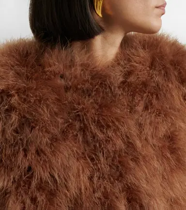 Yves Salomon Cropped feather jacket | Thumbnail 4 Yves Salomon Cropped feather jacket | Thumbnail 4