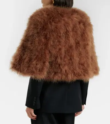 Yves Salomon Cropped feather jacket | Thumbnail 6 Yves Salomon Cropped feather jacket | Thumbnail 6