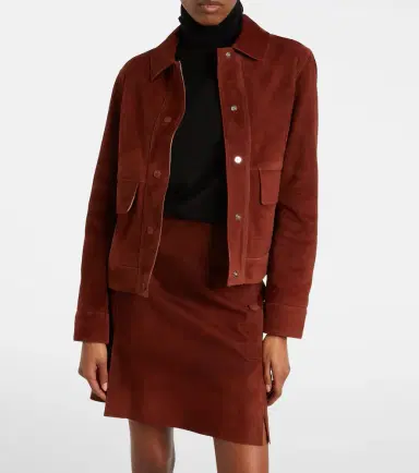 Yves Salomon Suede jacket | Thumbnail 6 Yves Salomon Suede jacket | Thumbnail 6