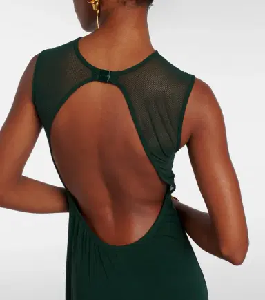 Eres Scene mesh-trimmed jersey maxi dress | Thumbnail 4 Eres Scene mesh-trimmed jersey maxi dress | Thumbnail 4
