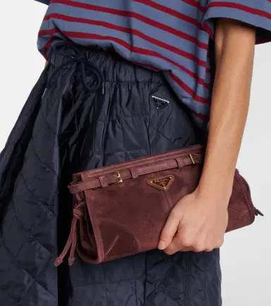 Prada Bonnie Small suede shoulder bag | Thumbnail 6 Prada Bonnie Small suede shoulder bag | Thumbnail 6