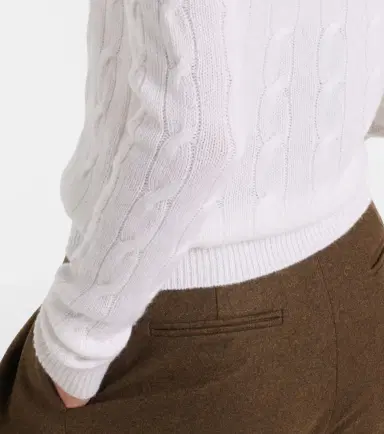 Ralph Lauren Collection Cable-knit off-shoulder cashmere sweater | Thumbnail 4 Ralph Lauren Collection Cable-knit off-shoulder cashmere sweater | Thumbnail 4
