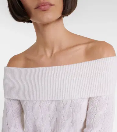 Ralph Lauren Collection Cable-knit off-shoulder cashmere sweater | Thumbnail 5 Ralph Lauren Collection Cable-knit off-shoulder cashmere sweater | Thumbnail 5