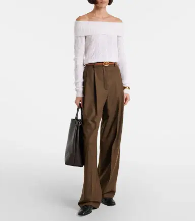Ralph Lauren Collection Cable-knit off-shoulder cashmere sweater | Thumbnail 6 Ralph Lauren Collection Cable-knit off-shoulder cashmere sweater | Thumbnail 6