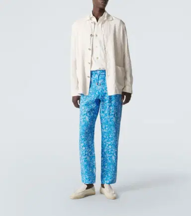 Kiton Printed linen pants | Thumbnail 4 Kiton Printed linen pants | Thumbnail 4