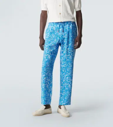 Kiton Printed linen pants | Thumbnail 5 Kiton Printed linen pants | Thumbnail 5