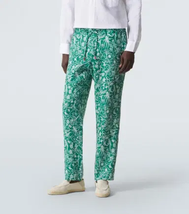 Kiton Printed linen pants | Thumbnail 3 Kiton Printed linen pants | Thumbnail 3
