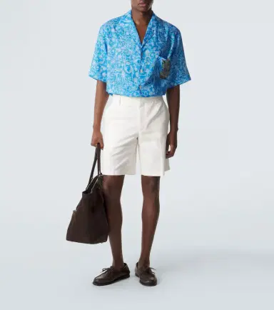 Kiton Printed linen bowling shirt | Thumbnail 3 Kiton Printed linen bowling shirt | Thumbnail 3