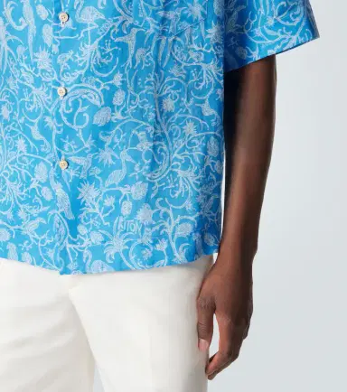 Kiton Printed linen bowling shirt | Thumbnail 7 Kiton Printed linen bowling shirt | Thumbnail 7