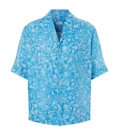 Kiton Printed linen bowling shirt | Thumbnail 1 Kiton Printed linen bowling shirt | Thumbnail 1