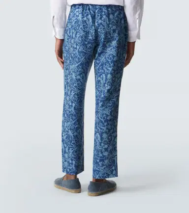 Kiton Printed linen straight pants | Thumbnail 3 Kiton Printed linen straight pants | Thumbnail 3