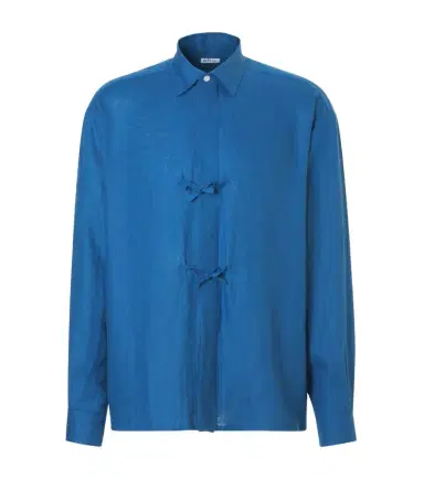 Kiton Bow-detail linen shirt | Thumbnail 1 Kiton Bow-detail linen shirt | Thumbnail 1