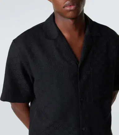 Gucci GG Canvas linen-blend bowling shirt | Thumbnail 6 Gucci GG Canvas linen-blend bowling shirt | Thumbnail 6